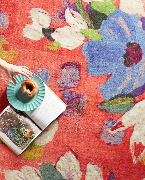 floral rug