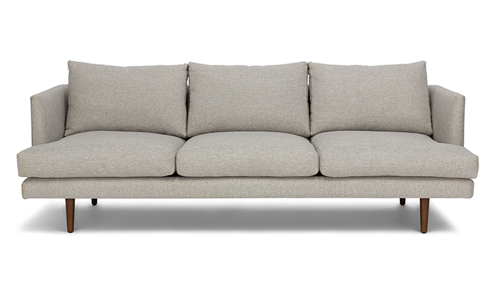 taupe linen sofa